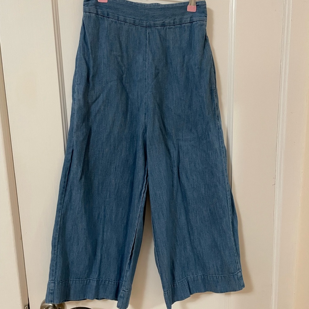 Madewell crop wide leg pant with side pocket